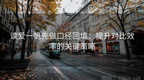 读爱一帆先做口径回填：提升对比效率的关键策略
