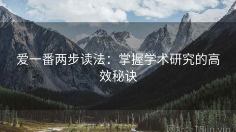 爱一番两步读法：掌握学术研究的高效秘诀