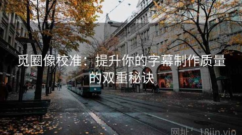 觅圈像校准：提升你的字幕制作质量的双重秘诀