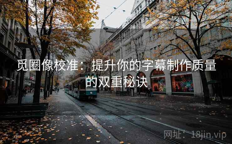 觅圈像校准:提升你的字幕制作质量的双重秘诀 觅圈像校准:提升你的字幕制作质量的双重秘诀