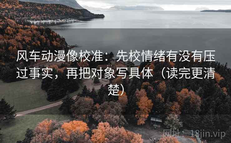 风车动漫像校准:先校情绪有没有压过事实,再把对象写具体(读完更清楚) 风车动漫像校准:先校情绪有没有压过事实,再把对象写具体(读完更清楚)