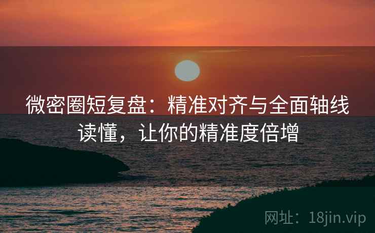 微密圈短复盘：精准对齐与全面轴线读懂，让你的精准度倍增